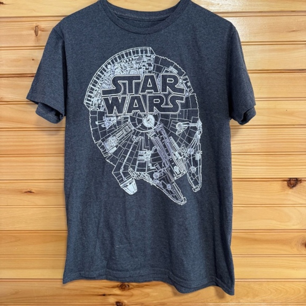 Star Wars Millennium Falcon Gray T-Shirt Medium